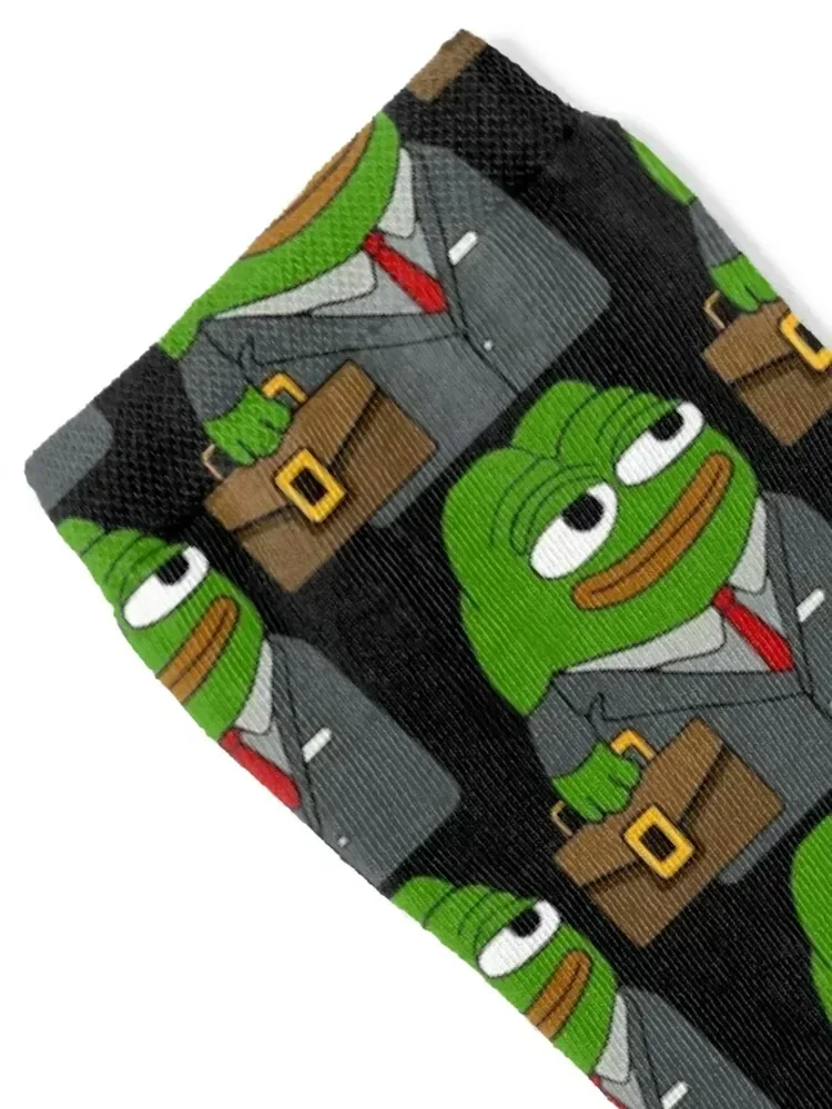 Rare Pepe Distinguished Businessman Socks bright garter fashionable designer luxury Socks Girl Men's