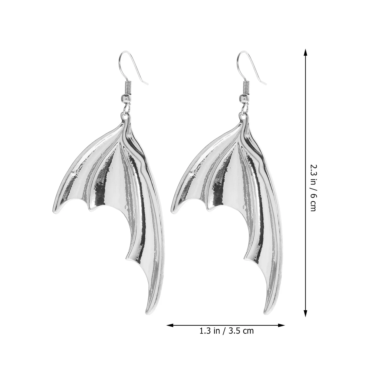 

1Pair Bat Wing Earrings Halloween Gothic Dangle Jewelry Metal Chic Halloween Accessories Dangle Earrings for Women