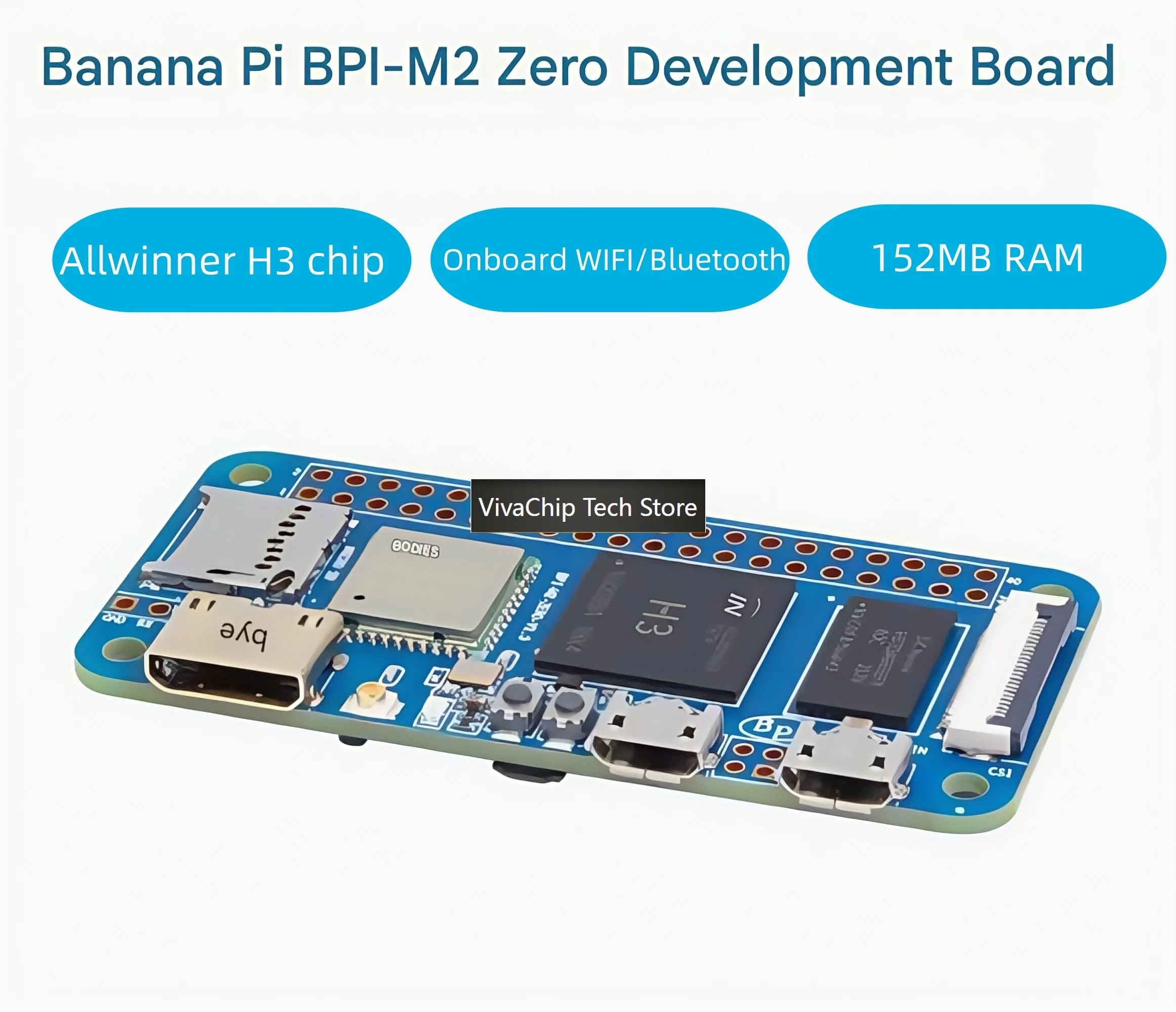 VivaChip TechBanana Pi BPI-M2 Zero Development Board Allwinner H3 Quad-core Open Source Motherboard Compatible With Raspberry Pi