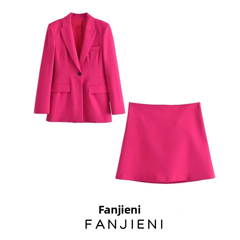 

Женский повседневный тонкий костюм Fan Jenny Faion Poer с весенней коллекцией Ele Ensemble для женщин