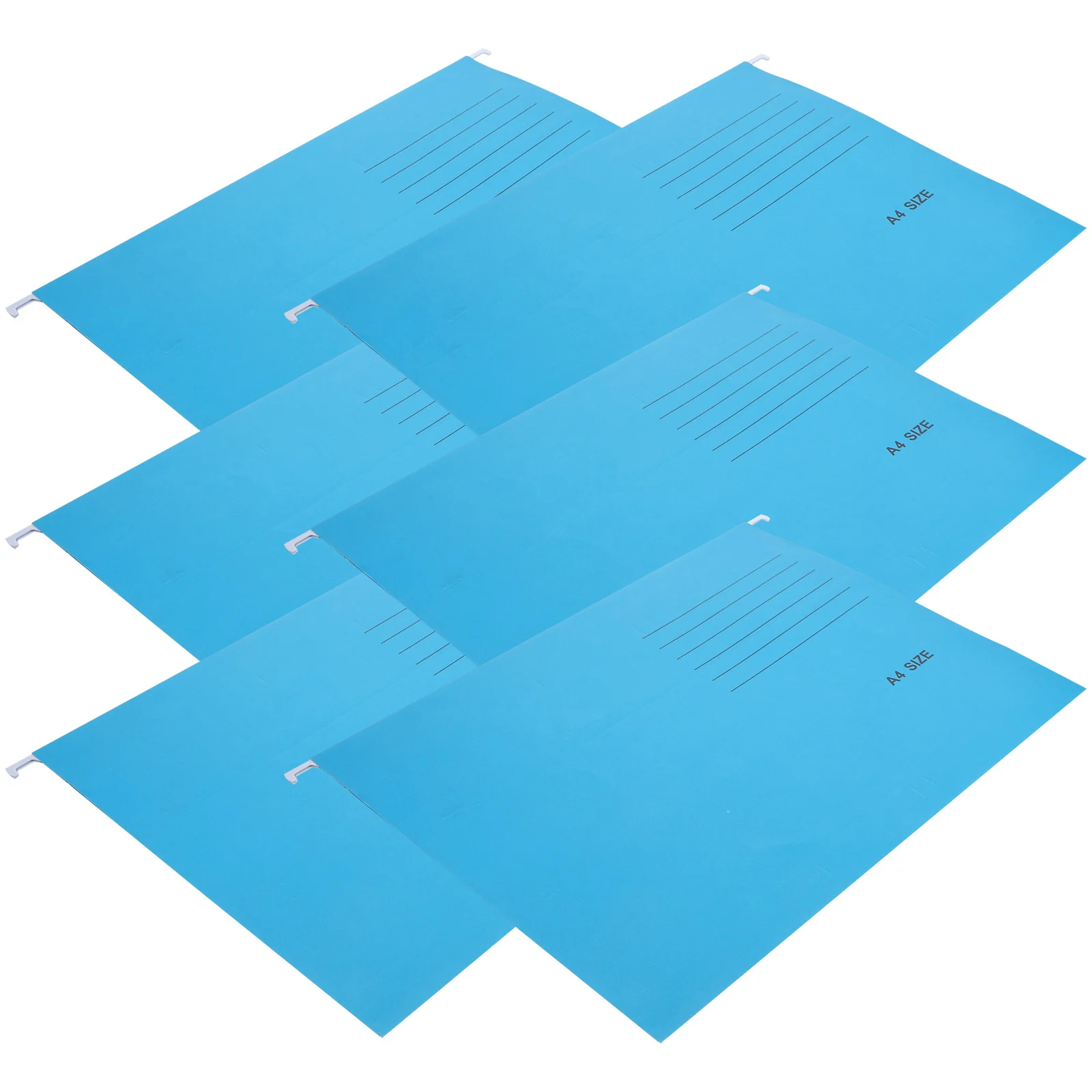 

6pcs Folders Thick Paper Iron File Paper Holder Hooks A4 Blue Bills Holder Office Supplies Document Storage Folder