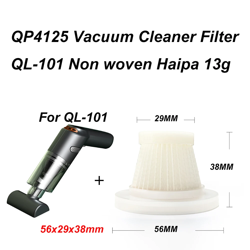 10 Pcs QL-101 non-woven Haipa Non woven fabric vacuum cleaner filter element Car maintenance tools Household vacuum cleaner