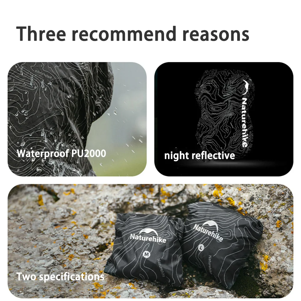 Naturehike Waterproof Reflective Backpack Rain Cover Outdoor Camping Hiking Climbing Bag Rain Casing