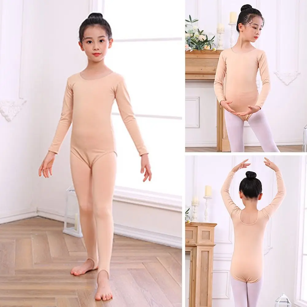 Fashion Winter Ballet Dance Thermal Underwear Fleece Lined Nude Color Dance Leotard Figure Skating Warm Dance Tights