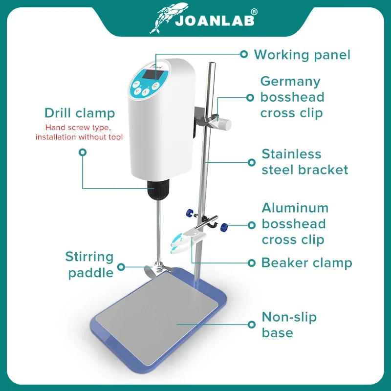 Laboratory Stirrer Electric Stirrer Digital Display Overhead Stirrer Lab Mixer Lab Equipment 110V To 220V