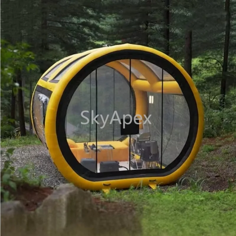Newest  Design  Integrated  Inflatable  Air  House Family  Camping Waterproof  Windproof  UV  Resistant Easy Set Up Bubble House