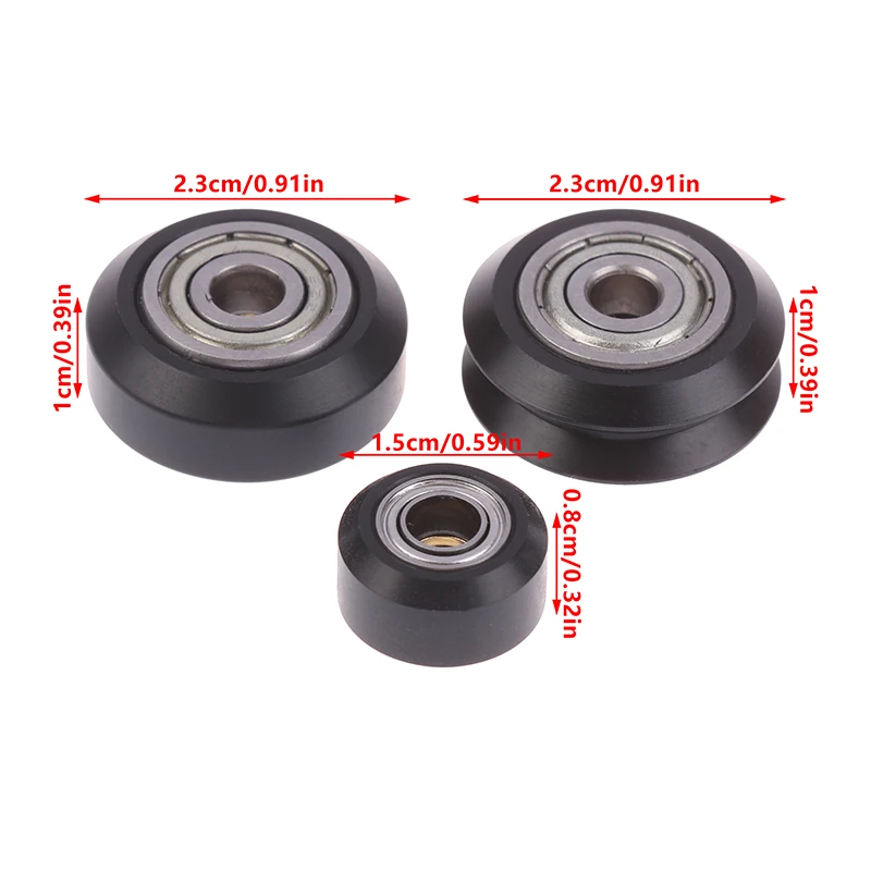 5Pcs POM Rad Mit 625ZZ Linear Lager 3D Drucker POM Rad Kunststoff Pulley V-typ Räder Für Laser graveur Teile