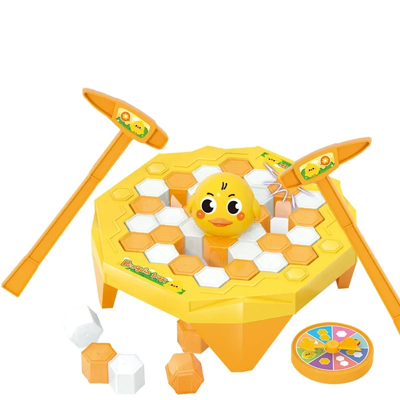 Mini brinquedo de pinguim quebra-gelo, pinguim de resgate, jogo de gelo para bater, brinquedo de competição interativo para crianças, jogo de quebra-cabeça de mesa