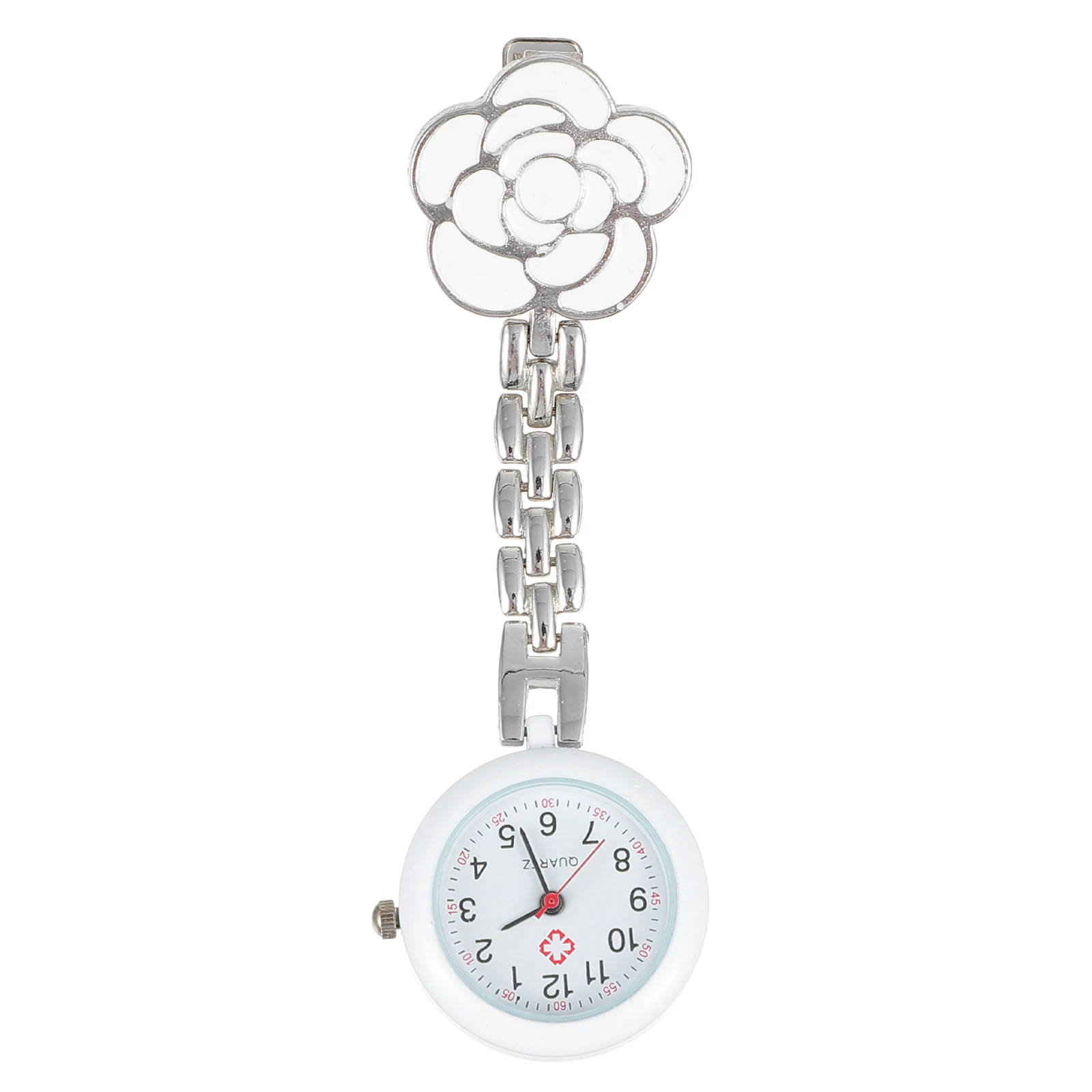 

Flower Nurse Pocket Watch With Easy-Read Dial Quartz Movement For Nurses Chefs Students Hanging Timepiece