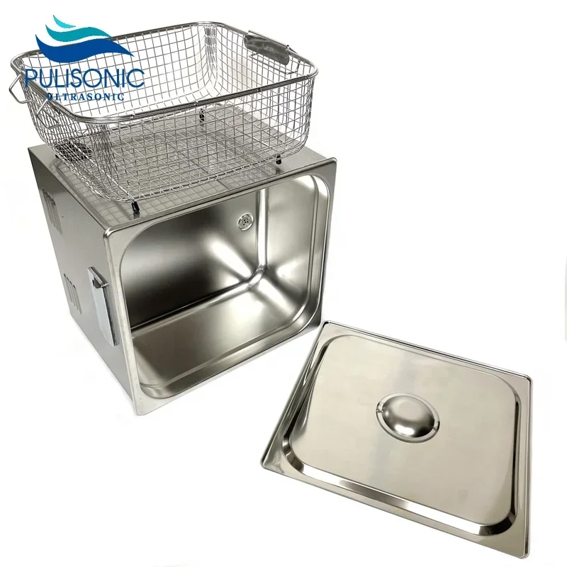 منظف بالموجات فوق الصوتية المنزلية الرقمية 15L 28 كيلو هرتز مع مؤقت/سخان/كنح/نبض للأجزاء المعدنية للغسالات