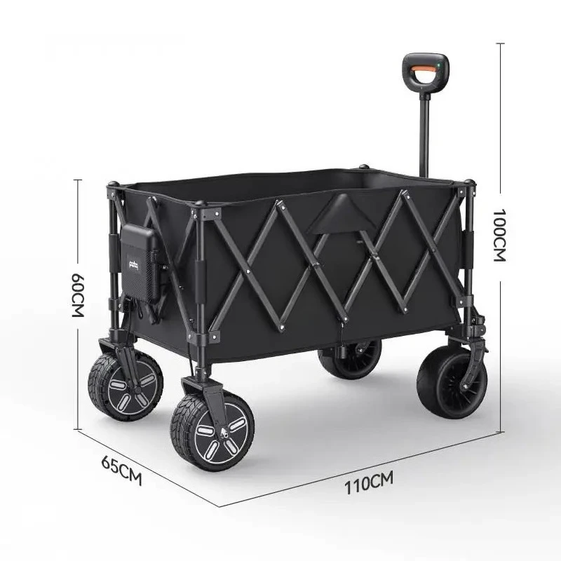 New Electric Power Outdoor Beach Camping Wagon Cart Trolley Garden Trail Foldable Collapsible Folding Utility Wagon Troller