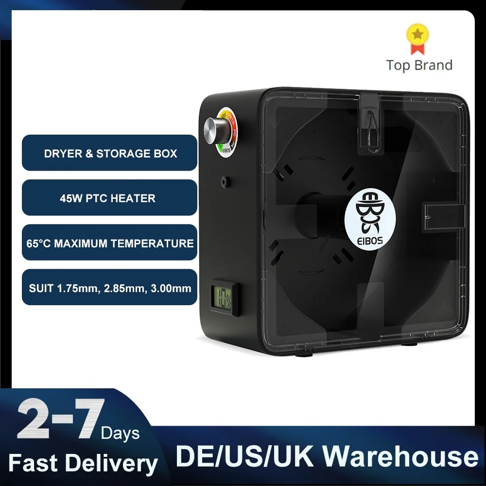 

Top YFilament Dryer 3D Printer Filament Dry Box with Fan Compatible with Nylon PVA PLA PETG TPU 1.75mm 2.85mm 3.0mm Storage Box