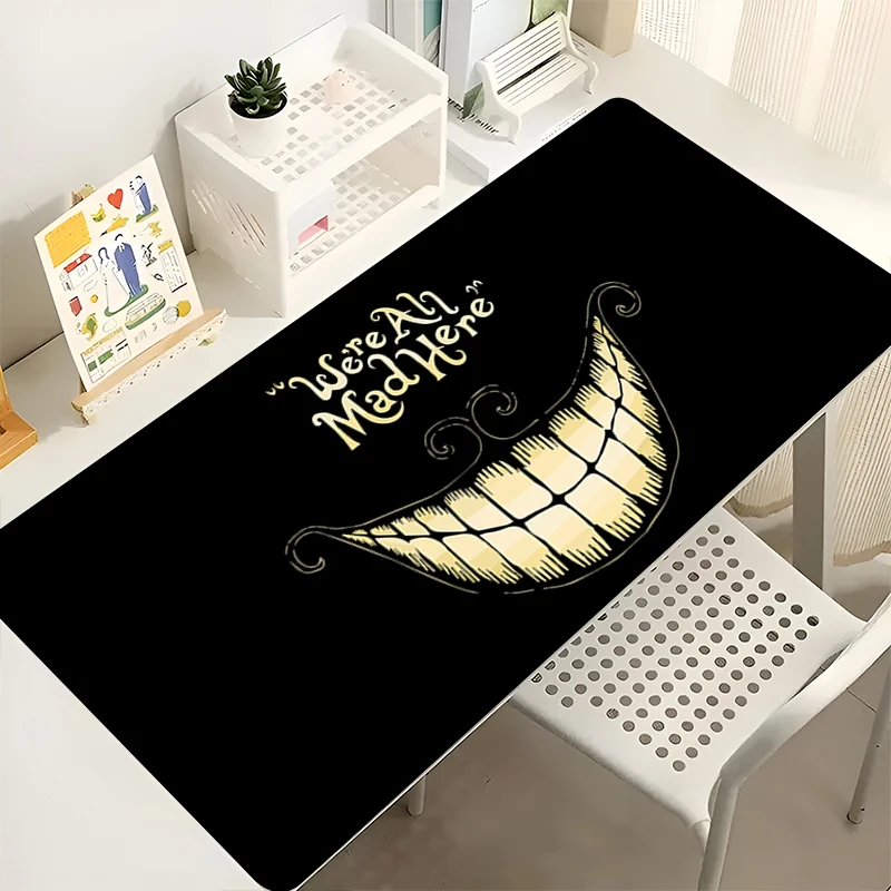 لوحة الماوس C-cheshire Cat Alice In Wonderland ملحقات الكمبيوتر المطاطية لوحة الماوس ألعاب الكمبيوتر غير قابلة للانزلاق حصيرة مكتبية لوحة مفاتيح الكمبيوتر المحمول