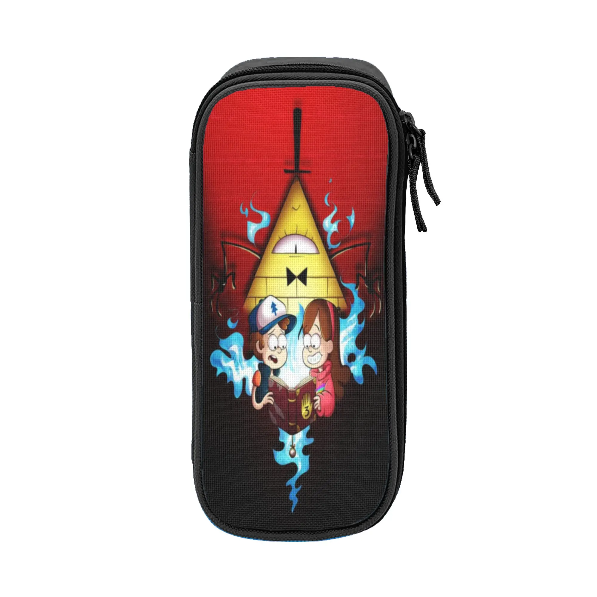 Fun Gravitys Falls Pencil Case  Pencil Pouch Pen Holder for Student Big Capacity Bag Students School Zipper Stationery