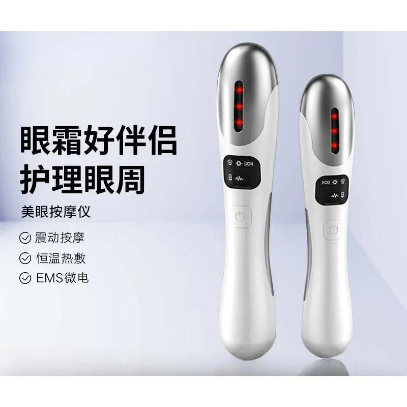 

Hot Compress Red Light EMS Eye Face Massage Wand Vibration Neck Facial Lift 4 Models 3 Levels Skin Rejuvenation