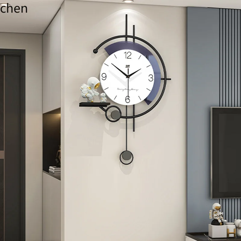 

PYH Modern Minimalist Wall Clock for Living Room, Creative Clock with a High-End Feel, Home Decoration