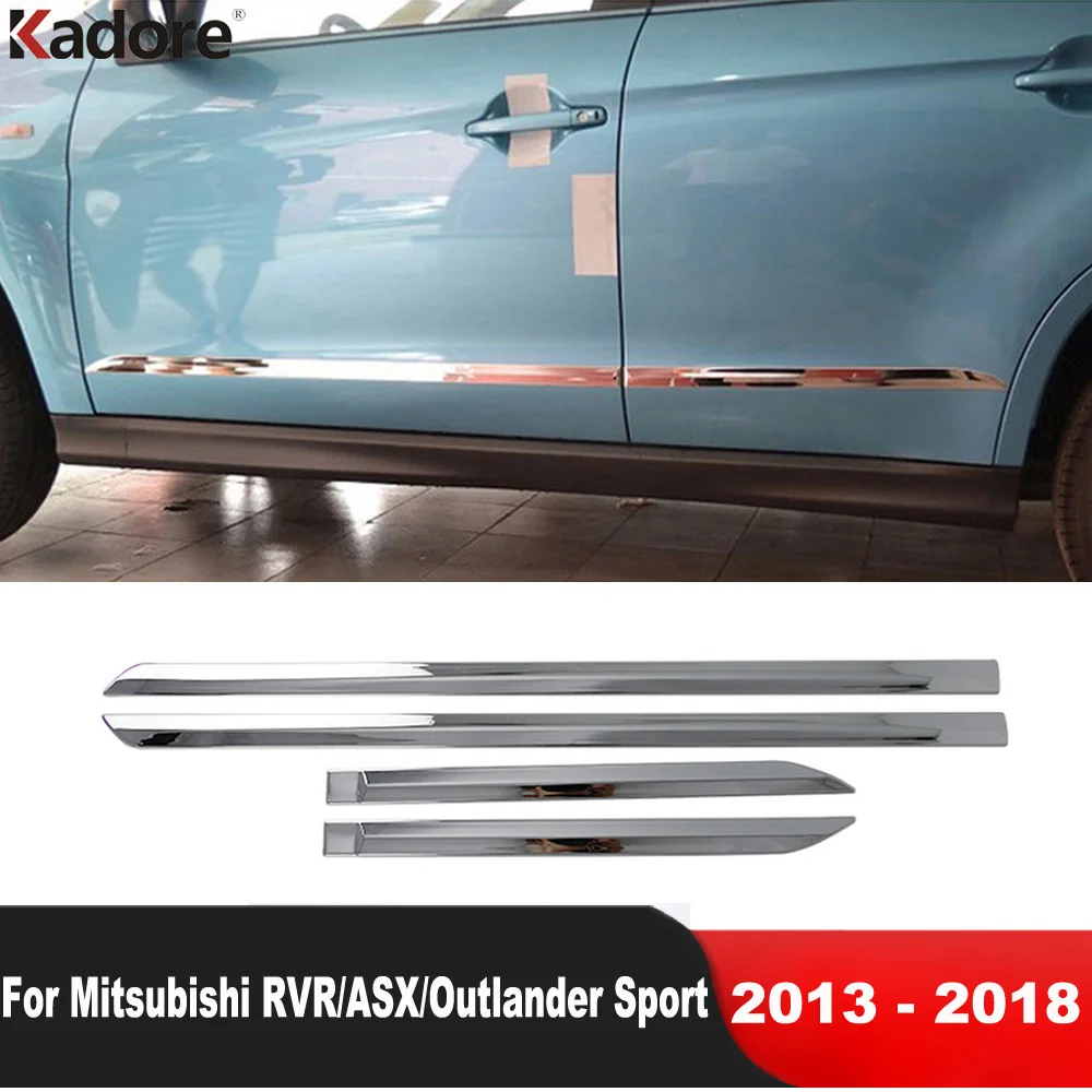

Накладка на боковую дверь для Mitsubishi ASX RVR Outlander Sport 2013-2018, стальная дверная панель автомобиля, формовочная полоса, аксессуары