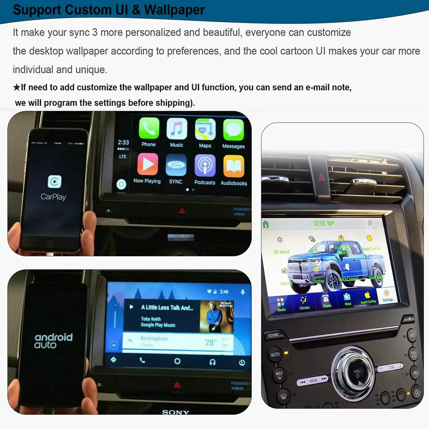 

New For Ford Sync3 APIM Module Carplay SYNC 2 to SYNC 3 Upgrade Kit 32GB 3.4 New Map with 8GB No Map