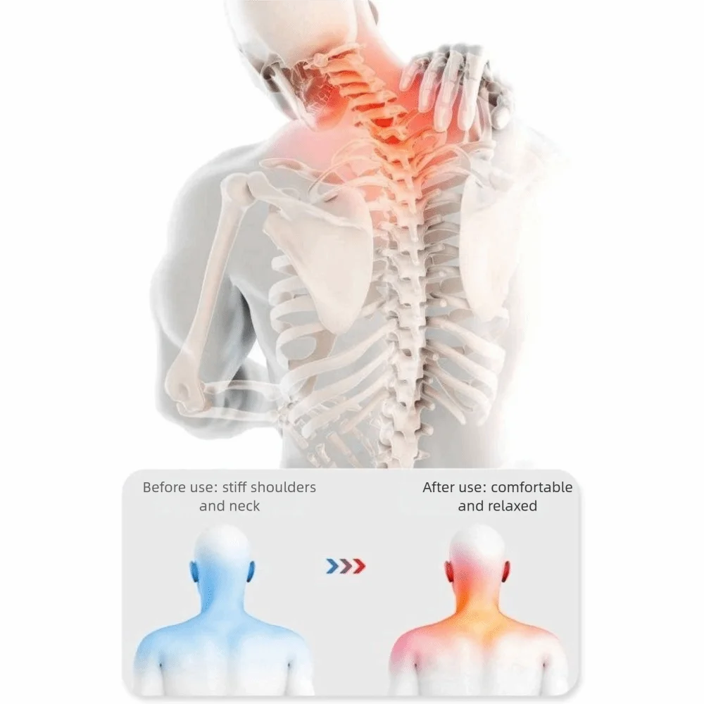 Memory Foam Electric Cervical Massager Traction Relax Sleeping Hot Compress Vibration Cervical Pillow Neck Guard Pillow