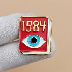 1984 Novel-Inspired Brooch - Durable Metal Badge for Men, Fashionable Backpack Pin & Clothing Accessory