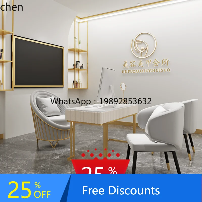 AA Nordic Beauty Salon Office Sofa Leisure Milk Tea Shop Reception Sales Office Meeting Table and Chair Set