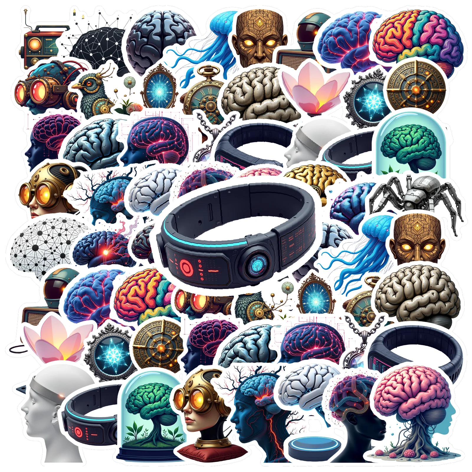 35pcs-100pcs Mysterious Stickers Sci - Fi Teacher Reward Stickers Waterproof Graffiti For Laptop Motorcycle Luggage Phone
