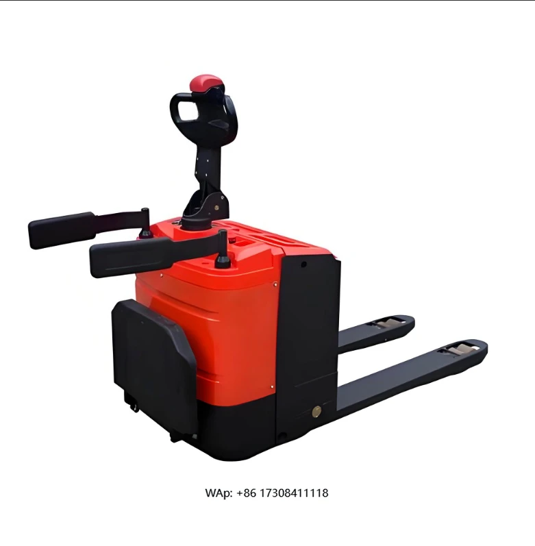 

Heavy Duty Self-Propelled Electric Pallet Truck 4500lbs Stacker Pallet Jack with Lithium Battery and Polyurethane Tires