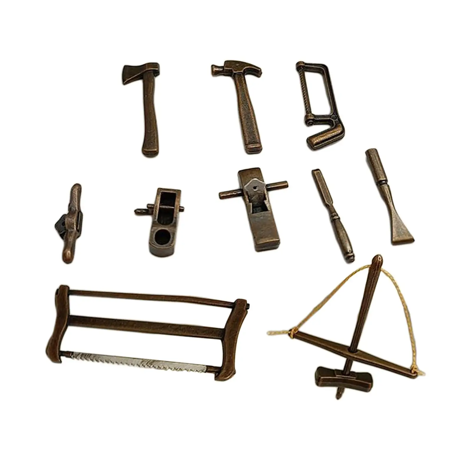 

Набор миниатюрных инструментов для ремонта кукольного домика в масштабе 1:12, из сплава, для декорации и демонстрации миниатюрной мебели