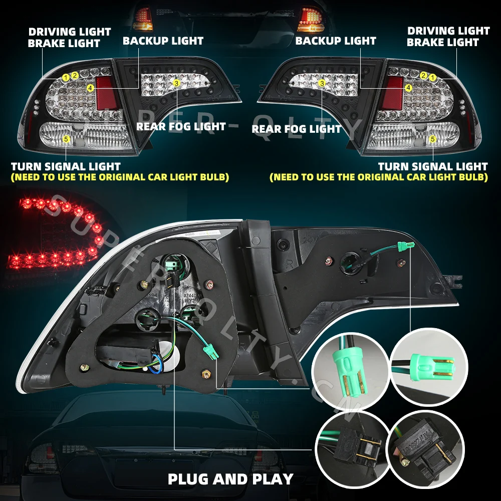 Super Q Car light,taillights for 2006-2011 Honda Civic , led light suitable for the whole series,modified taillight assembly