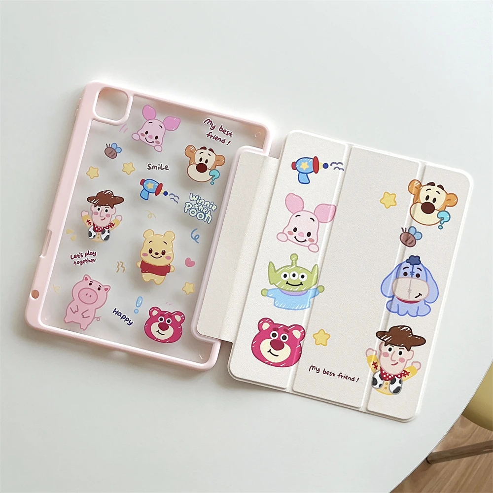 PU + akrylowa okładka dla iPad Air 5 4 3 10.9 10.5 Pro 11 2022 2021 10.2 7 8 9 10 Gen 9.7 5 6. Mini6 Case Kitty Toy Story