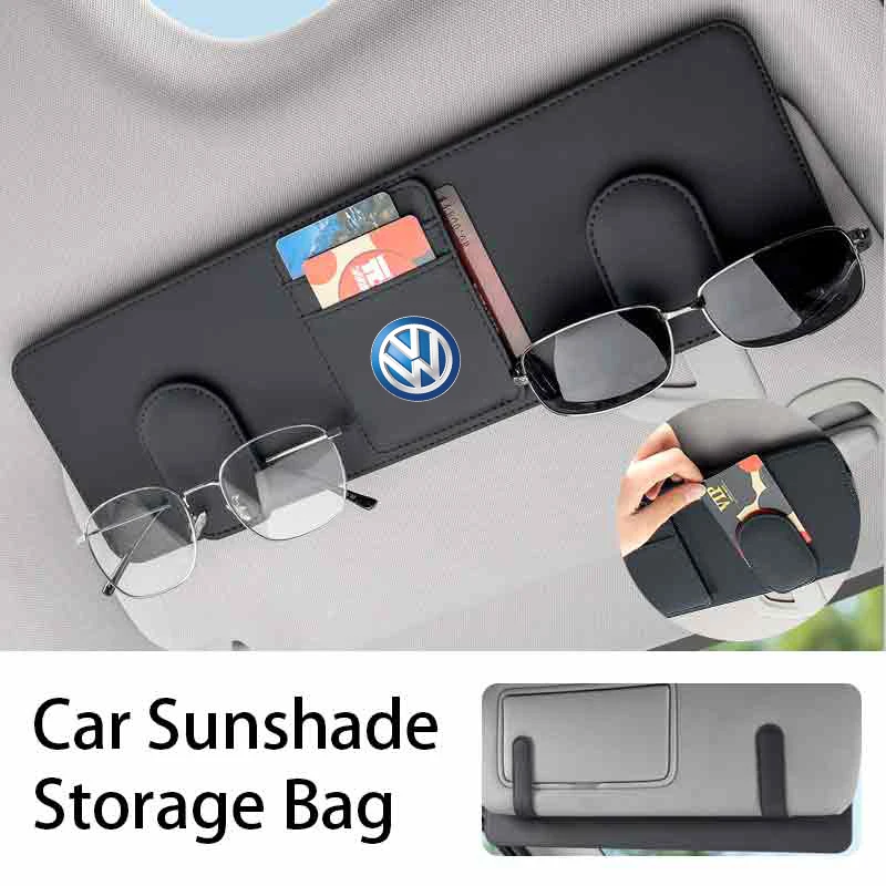 

Multi-functional Car Sunshade Plate Organizer Bag Auto Accessories For Volkswagen VW Scirocco Jetta Beetle Golf Passat Polo