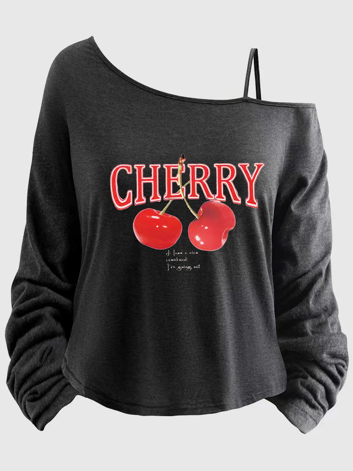 

Женский топ больших размеров с принтованными рукавами, на тонких бретелях, с асимметричным вырезом, размеры 1-8XL, с надписью (XT).