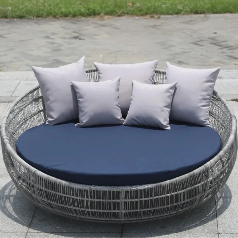 

Мебель для отдыха на открытом воздухе: круглая кровать из ротанга, пляжная кровать для отелей, плетеное кресло из ротанга, кофейный столик, оптовая продажа напрямую от производителя.