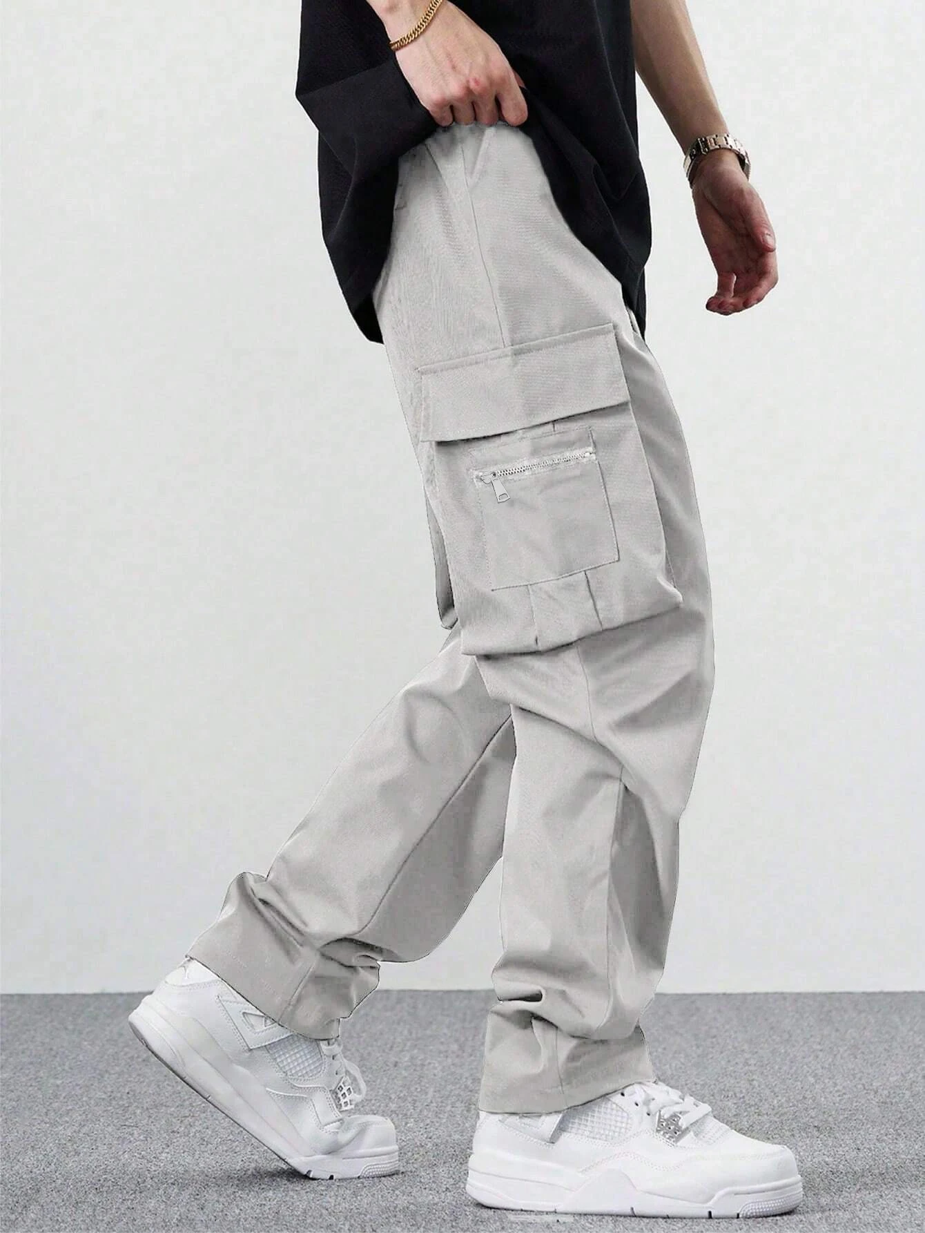 2025年新作 Amazonベストセラー アメリカンルーズ マルチポケット カジュアル メンズ 日本風ワークウェアパンツ