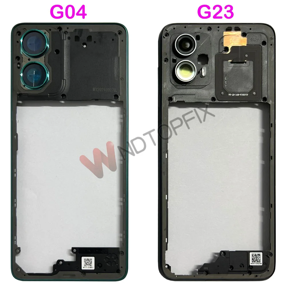 حافظة جديدة للإطار الأوسط لهاتف موتورولا موتو G04 G23 G31 G54 قطع غيار اللوحة الوسطى للإطار الأوسط