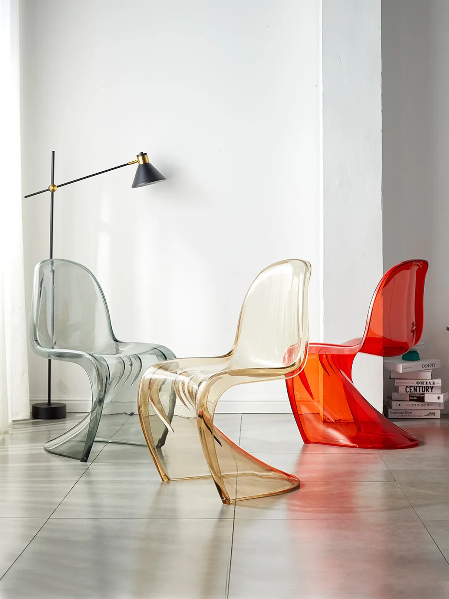 Transparent Chair Acrylic S-Shaped Creative Simple Modern