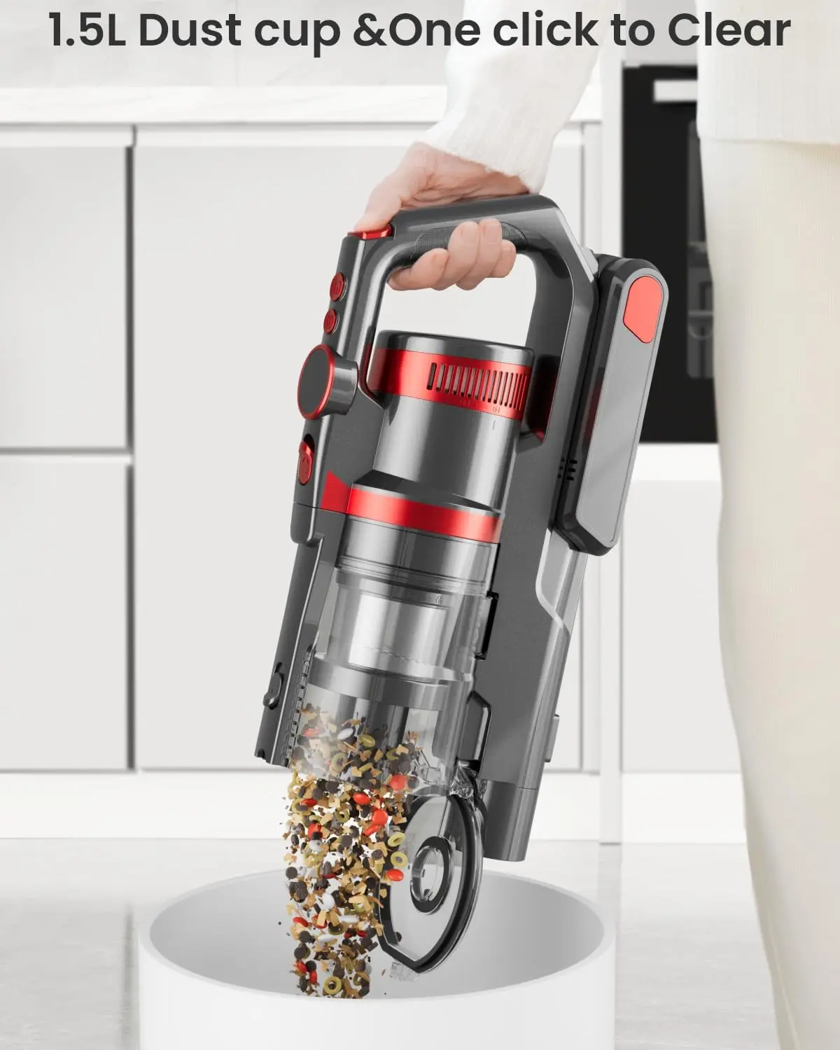 Беспроводной пылесос, пылесосы 550 Вт, 45 кПа для дома, беспроводной пылесос со светодиодным экраном, максимальное время работы 55 минут