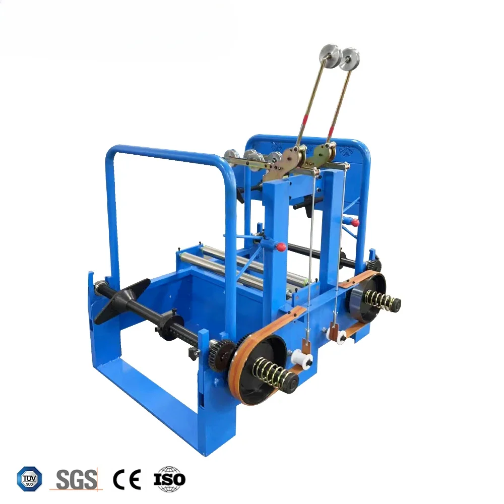 QIPANG 800mm Japanese Type Unwinding Machine Belt Braking Rope Wire Copper Cable Double Spool Type Payoff Machine