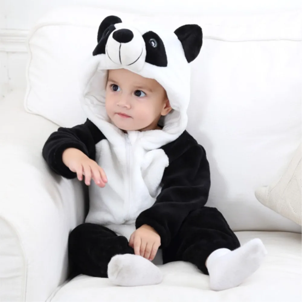 Baby Rompers Jumpsuits Kids Cosplay Growings Costume Winter Flannel Jumpers One-pieces Grows Roupa Holloween Easter Animals