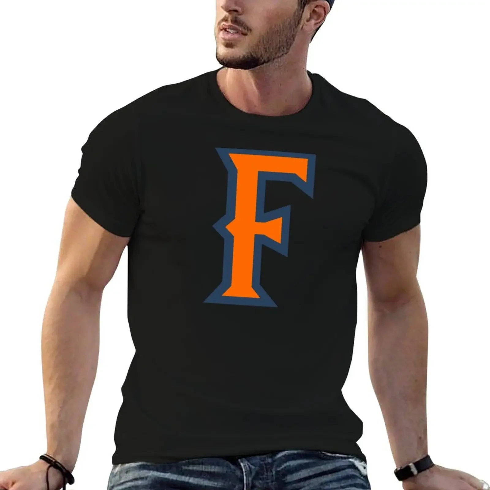 

California State University Fullerton F Logo T-Shirt man clothes Short sleeve tee man t shirt mens plain t shirts