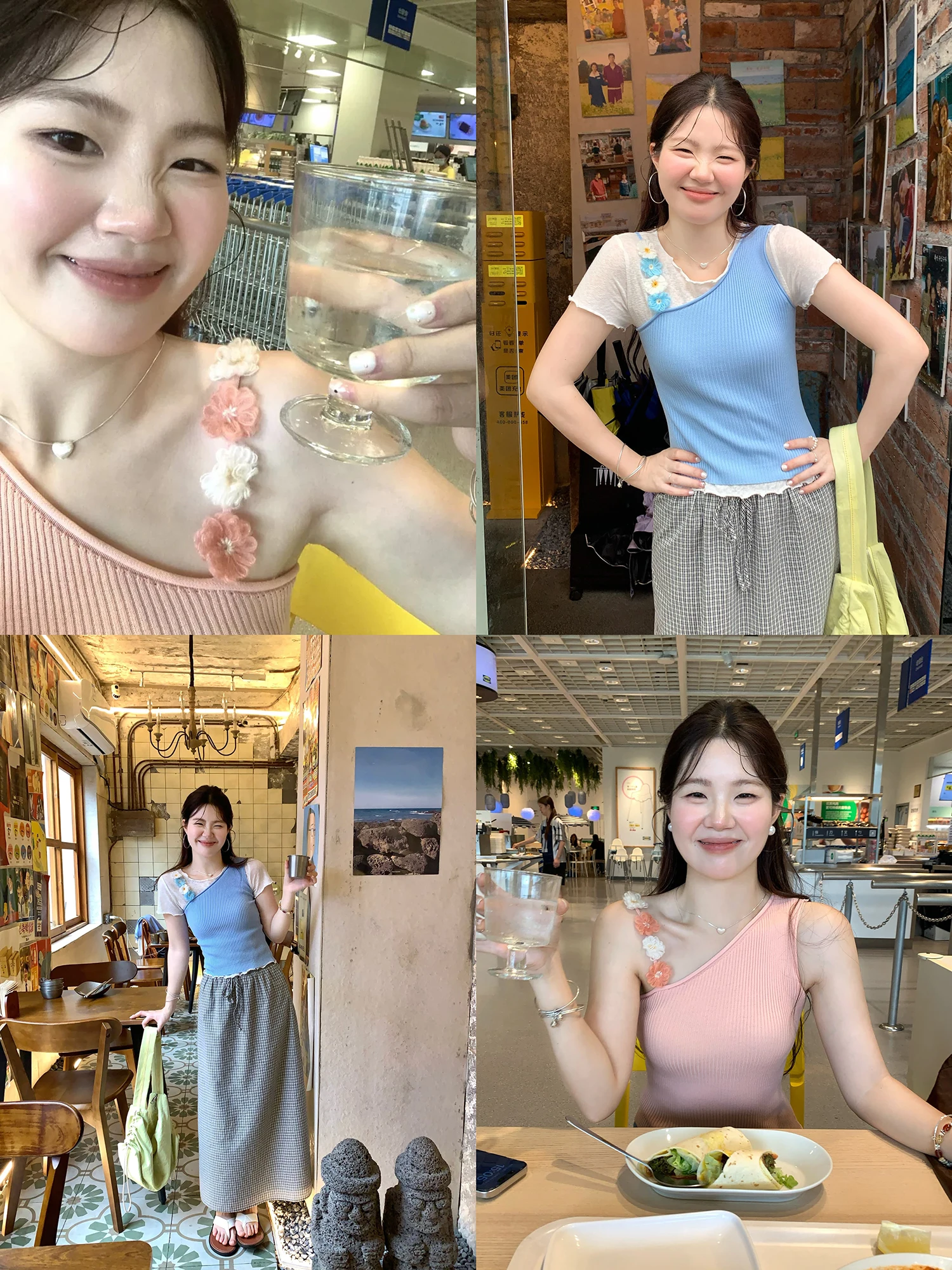 

Korean Sle Slim Fit ort Tank Top Women's oulder Design ter Vest Summer Faion Floral Print Casual Outerwear