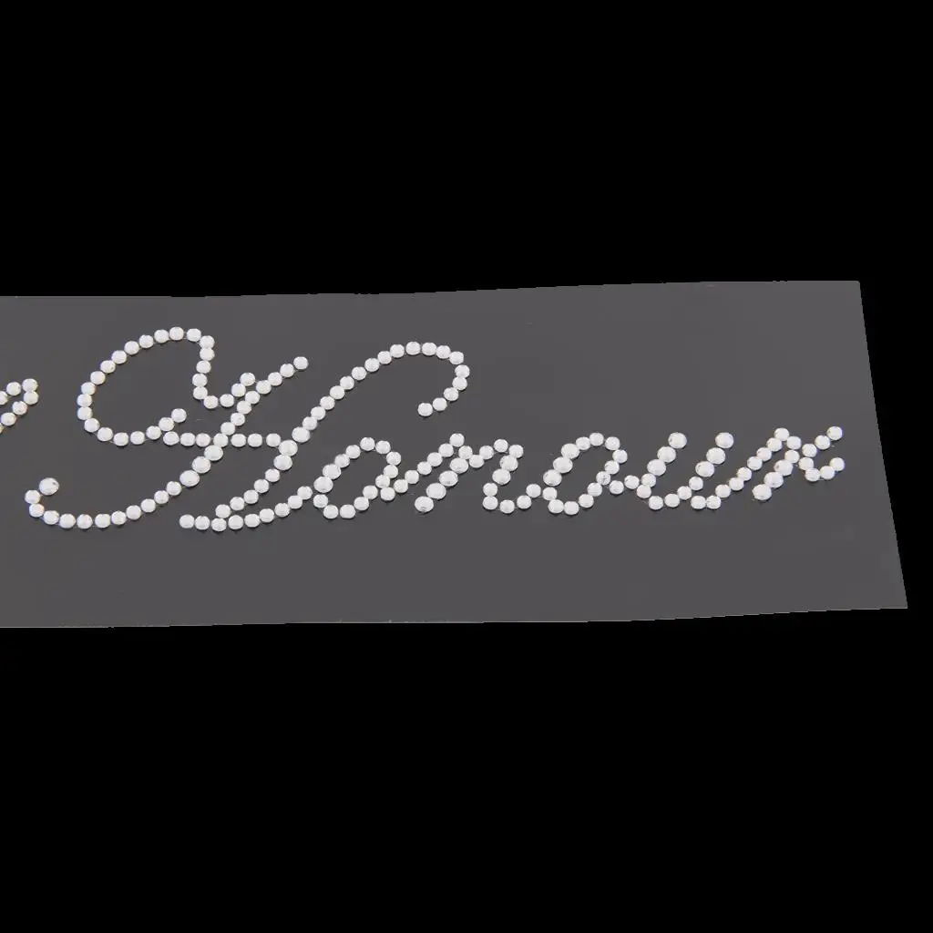 Braut ist Brautjungfer Strass Aufkleber Transfer Edition Party
