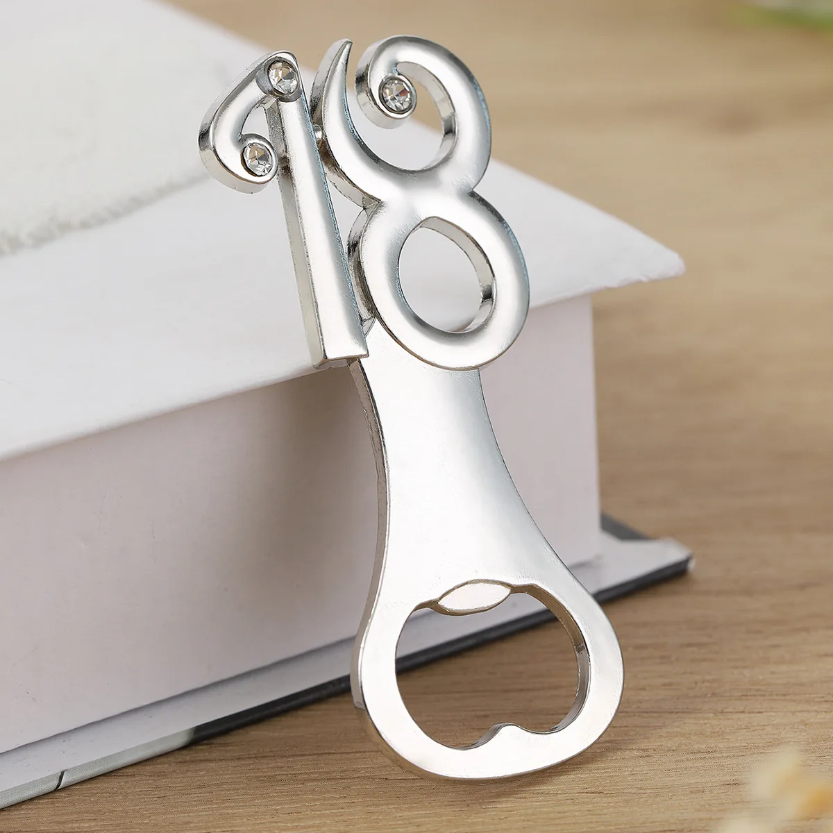 10PCS 18th Design Silver Bottle Opener Birthday Anniversary Gift Digital 18 Metal Beer Openers Party Giveaway Gift For Guest