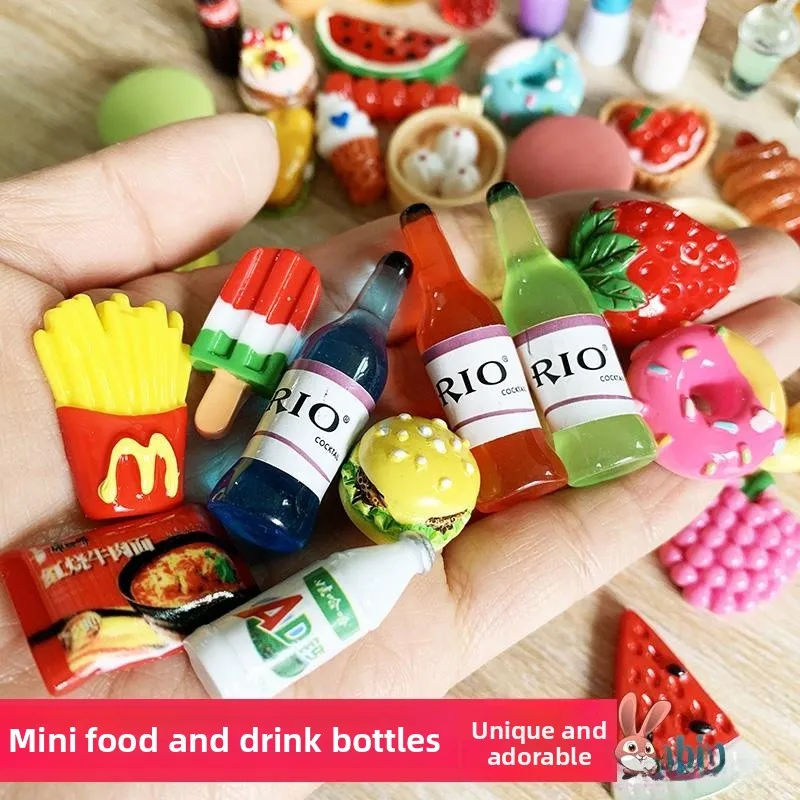 

ature Simulation Toys for Girls Pretend Play French Fries Burger Ice Cr Kitchen Playset Accories DIY Plastic Toys
