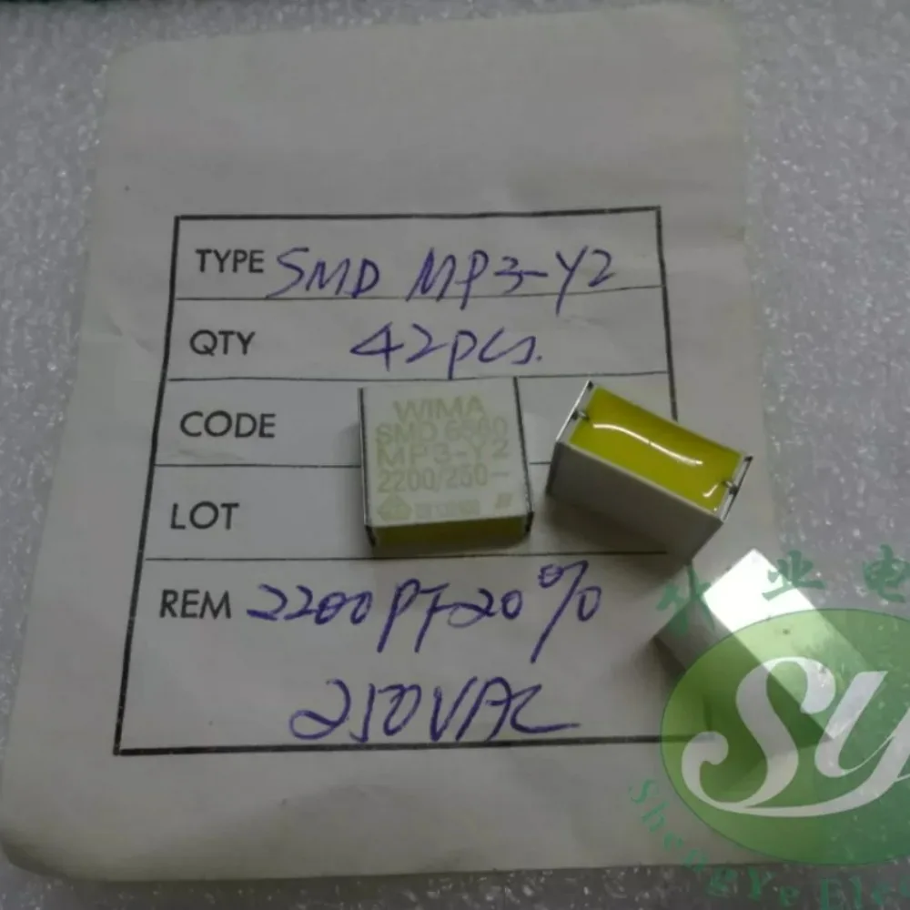 SMD MP3 0.0022uF 250VAC 2.2nF 2200pF 2n2 222 Brand new surface mount film capacitors