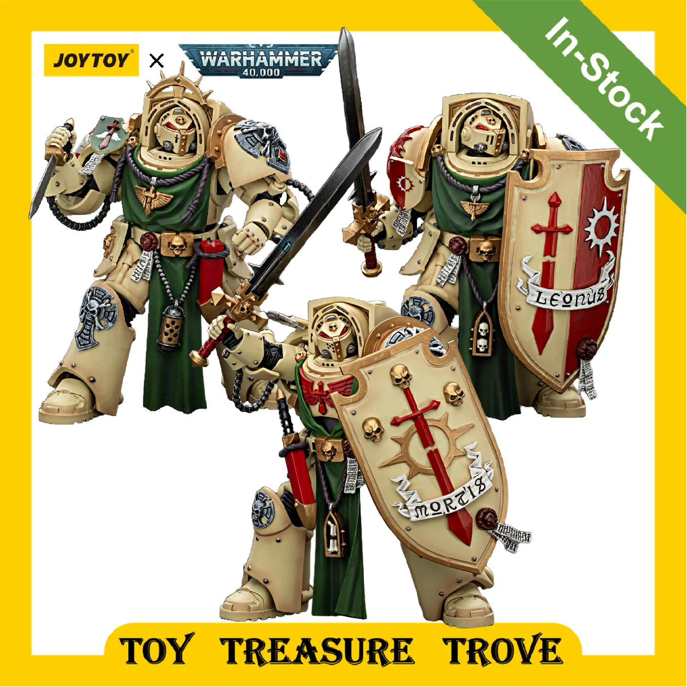 

[В НАЛИЧИИ] Фигурка JOYTOY 1/18 Warhammer 30k Dark Angels Deathwing Knight 3 шт.