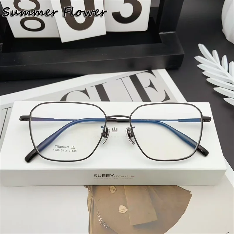 

Teen Eyeglasses IP Plating Super Quality Fashion Myopia Glasses Frame for Men and Women Pure Titanium Light Weight Spectacles