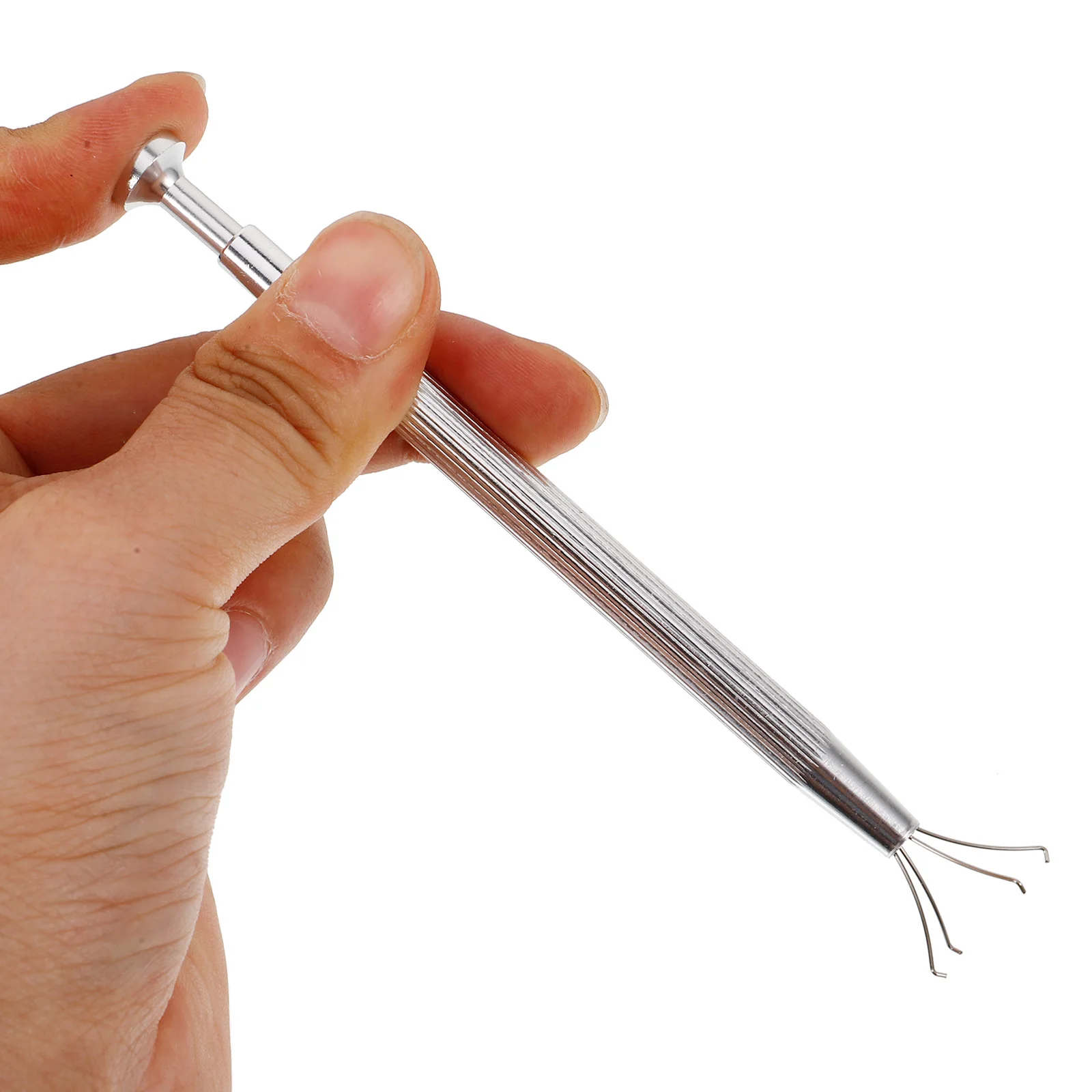 

Craft Jewelry Tweezers Set Silver Stainless Steel Non-slip Spring Grip Precision Tools for Stamp Bead Making Lab