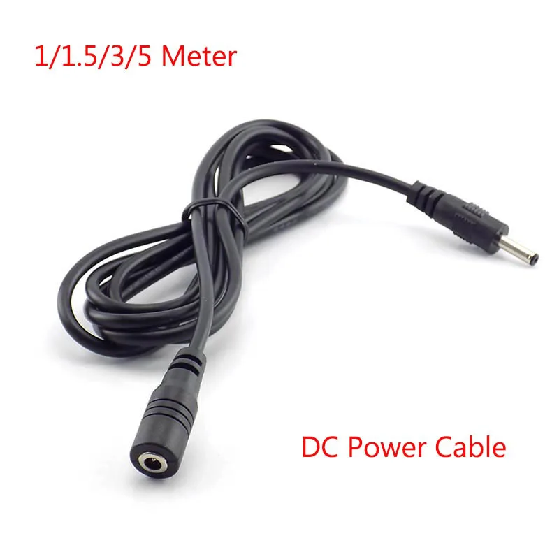 1/3M/5M DC Male Female 5v 12v 24V Power supply Cable Extension Cord Adapter 3.5mmx1.35mm Connector for CCTV Security Camera