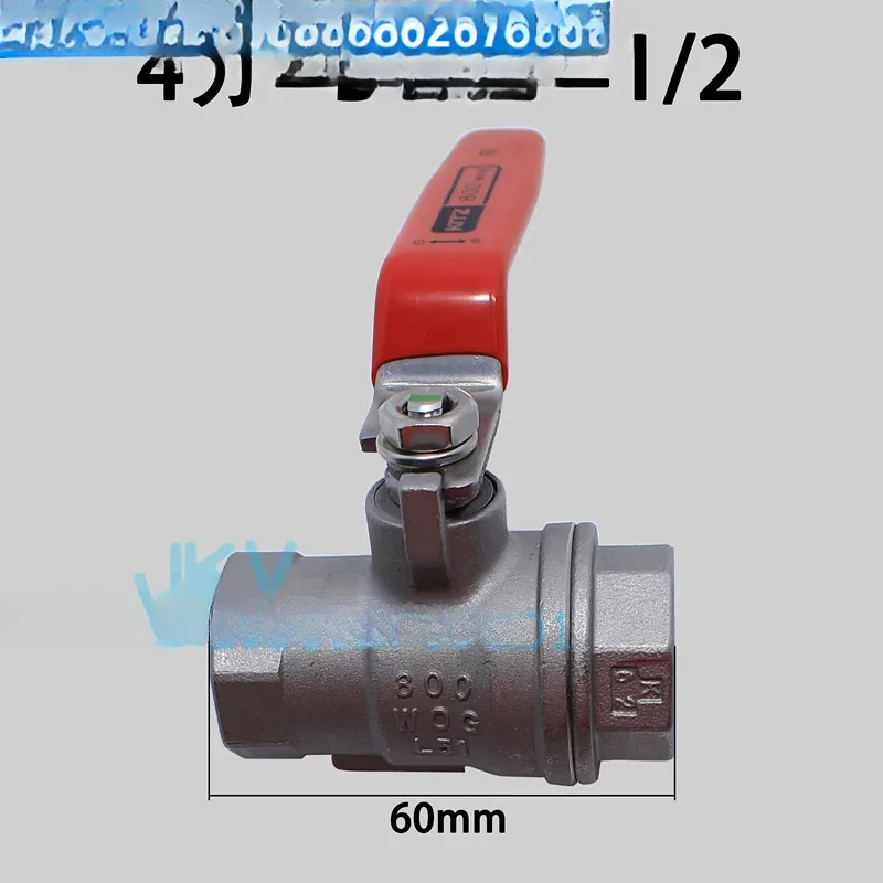 

Ball valve UTH imported 304 stainless steel ball valve 6 points High pressure on/off valve 4 points DN15